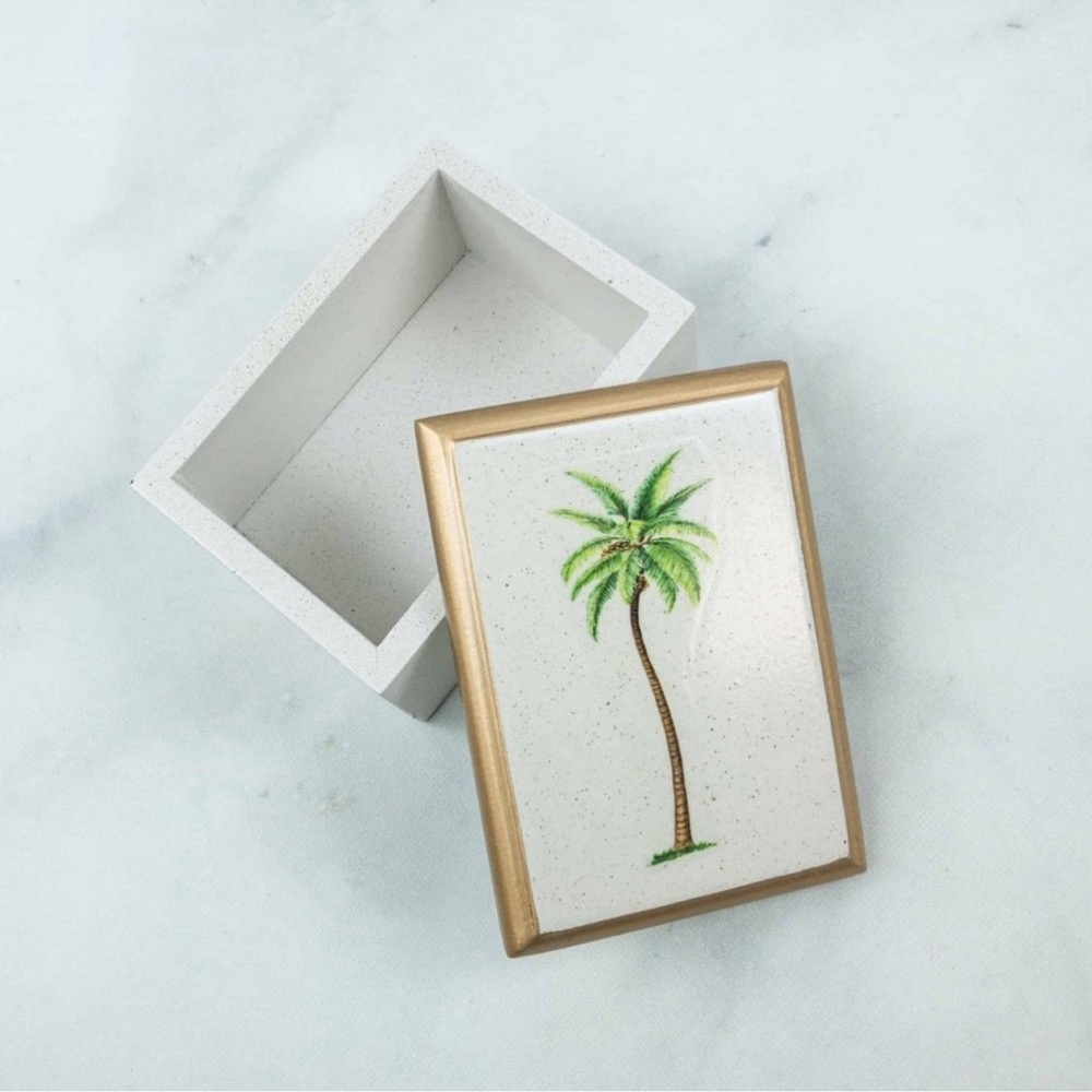 Halcyon Days Palm Tree Trinket Box